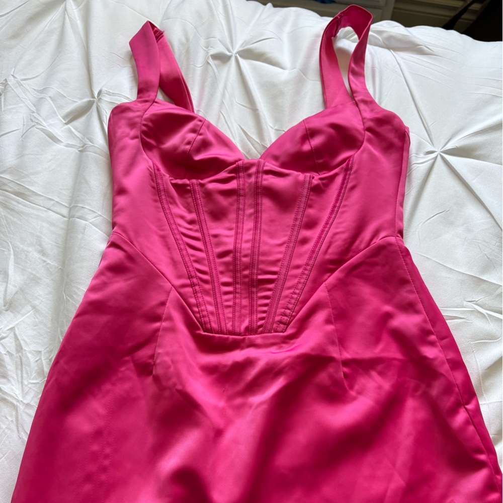 White Fox Boutique Strapless Pink Dress